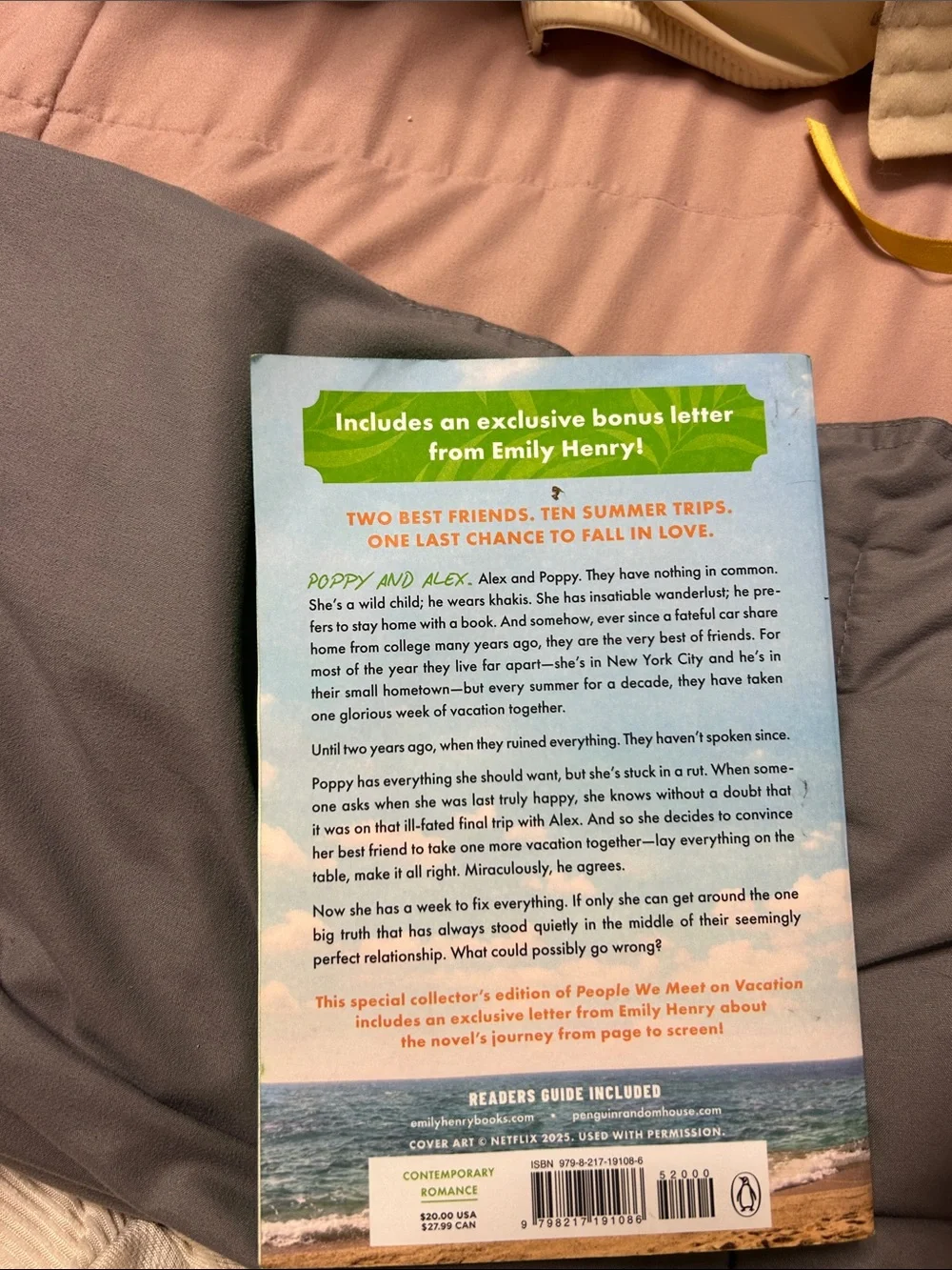 Netflix Beach Cover Book with Orange and Green Accents